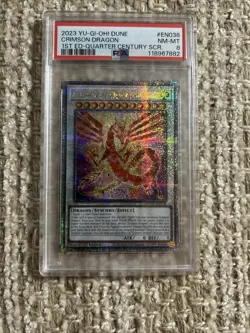 Crimson Dragon DUNE-JP038 Quarter Century Secret Rare Yugioh Card Konami - Image 2