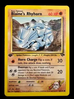 Pokemon TCG Gym Heroes 1st Edition Vintage WotC: Choose Your Card! English NM - Image 4
