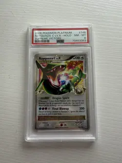 Pokemon TCG Rayquaza C LV.X Holo Card 146/147 Platinum Supreme Victors PSA 8 - Image 1