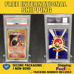 Pokemon Card Dark Charizard LV.38 1997 Japanese Team Rocket PSA 9 Mint Holo Rare - Image 1