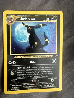 UMBREON 13/75 Foil Holo POKEMON Collector 2001 Trading Card NINTENDO GameFreak - Image 1