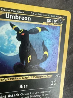 UMBREON 13/75 Foil Holo POKEMON Collector 2001 Trading Card NINTENDO GameFreak - Image 2