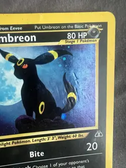 UMBREON 13/75 Foil Holo POKEMON Collector 2001 Trading Card NINTENDO GameFreak - Image 3