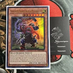 Sengenjin Wakes INFO-EN001 Ultra Rare 1st Ed LP Collector Card YUGIOH - Image 1