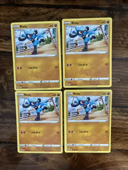 Riolu 078/172 4 Card Lot Brilliant Stars Common LP/NM Pokemon TCG Fighting - Image 1