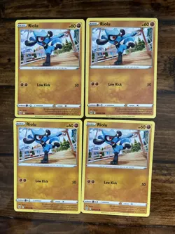 Riolu 078/172 4 Card Lot Brilliant Stars Common LP/NM Pokemon TCG Fighting - Image 3