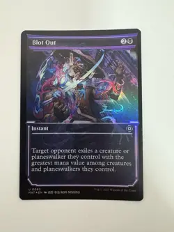 Blot Out Foil Showcase MTG Magic the Gathering Card NM Near Mint MAT - Image 1