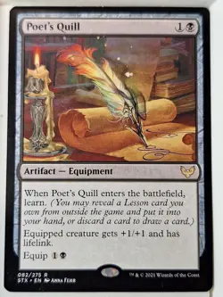 Poet's Quill - Strixhaven: School of Mages - Magic the Gathering MTG Nice! - Image 1