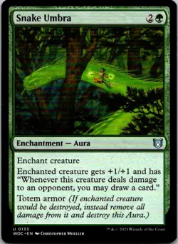 Magic the Gathering HP Snake Umbra Wilds of Eldraine Commander MTG Free Shipping - Image 1