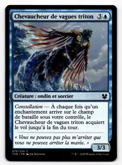 MTG Triton Waverider 78Theros Beyond Death French Chevaucheur de vagues triton - Image 1
