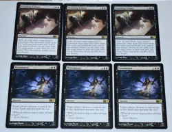 MTG 3x Haunting Echoes & 3x Monomania Black Rare Sorcery Lot - Image 1