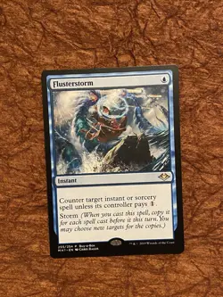 MTG Flusterstorm Buy A Box Promo Rare MH1 255/254 NM English Unplayed Horizons - Image 1