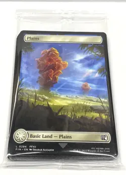 16 NON Foil Final Fantasy MTG Full Art Basic Land Complete Set Sealed Pack - Image 1