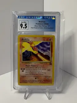 Pokemon TCG Moltres 21 Black Star Promo Card 2000 Movie Promo, ERROR CGC 9.5 - Image 1