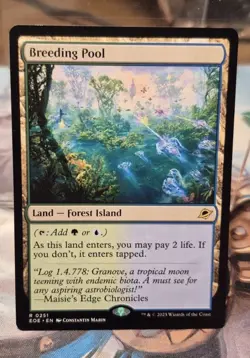 R 0251 Breeding Pool Land Island Forest Shock Edge of Eternities EOE MTG Card - Image 1