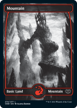 1x Mountain (274) - Foil NM-Mint, English Innistrad: Crimson Vow MTG Magic - Image 1