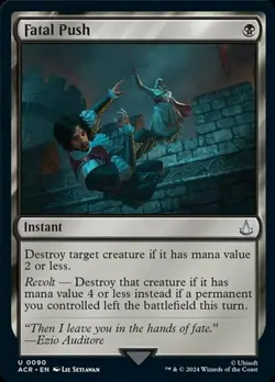 1x Fatal Push - Foil NM-Mint, English Universes Beyond: Assassin's Creed MTG Mag - Image 1