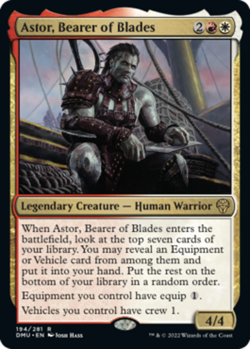 1x Astor, Bearer of Blades - Foil NM-Mint, English Dominaria United MTG Magic - Image 1