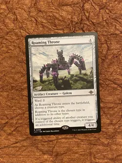 MTG Roaming Throne Rare LCI 0258 NM English Unplayed Near Mint Artifact Creature - Image 1