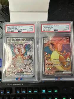 2023 pokemon obf en charizard ex psa 9 and 2023 Pokemon Mew En Charizard PSA9 - Image 1
