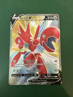 Scizor V 183/189 Ultra Rare Holo Full Art Pokemon Darkness Ablaze - Image 1