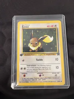 Pokemon TCG Team Rocket First Edition Eevee #55/82 LP Vintage - Image 1