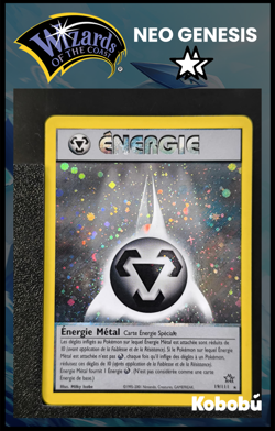 Carte Pokemon Energie Metal 19/111 Holo Unlimited Ed 2 Neo Genesis Wizards FR - Image 1