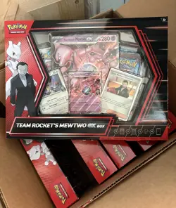 Pokemon TCG : Team Rocket's Mewtwo ex Box - Case of 6 Boxes destined rivals - Image 1
