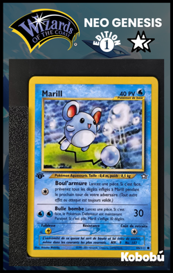 Carte Pokemon Marill 66/111 Edition 1 Ed 1 Neo Genesis Wizards FR 2 - Image 1