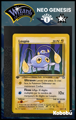 Carte Pokemon Loupio 55/111 Edition 1 Ed 1 Neo Genesis Wizards FR 3 - Image 1