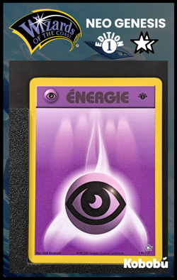Carte Pokemon Energie Psy 110/111 Edition 1 Ed 1 Neo Genesis Wizards FR 4 - Image 1