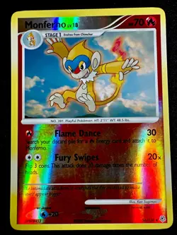 Monferno 56/130 LP Reverse Holo Diamond & Pearl Base Set Pokemon TCG Light Play - Image 1