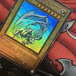 Faded Blue-Eyes White Dragon SDK-001 Ultra Rare MP Holo Bleed Error YUGIOH - Image 5