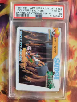 Pokemon Card 129 Jigglypuff Ash Friends Carddass Vending Anime Japanese PSA 10 - Image 2