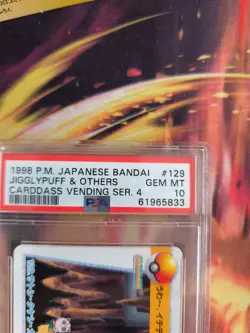 Pokemon Card 129 Jigglypuff Ash Friends Carddass Vending Anime Japanese PSA 10 - Image 4