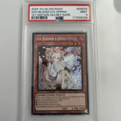 Yugioh! Graded Card PSA 9 Ash Blossom And Joyous Spring RA04 Secret Rare 1st Ed - Image 1