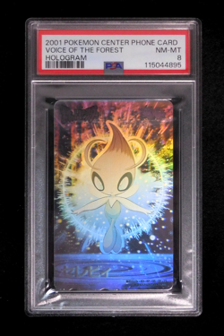 PSA 8 Pokemon Phone Card Celebi Ghost Holo Japanese 4Ever Movie 2001 - Image 1