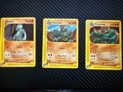 Machop 117/165 Machoke 85/165 and Machamp 51/165 Pokemon Expedition e-Reader Set - Image 2