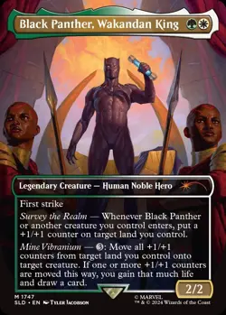 Magic The Gathering Secret Layer Marvel Black Panther Foil Card - Image 2