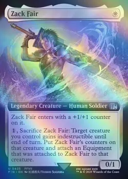 Magic The Gathering Zack Fair Extended Art Foil English White Card - Image 1