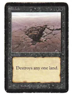MTG Alpha Sinkhole English Part 1 Rare Collectible Card - Image 1