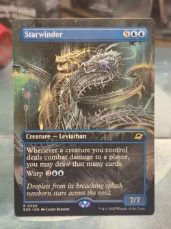 R 0306 Starwinder Leviathan SURREAL SPACE BORDERLESS Edge of Eternities MTG Card - Image 1