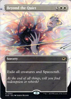 MTG Beyond the Quiet (Borderless) (303) | NM | Edge of Eternities (EOE) - Image 1
