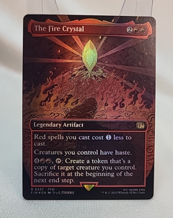 The Fire Crystal Borderless Foil Final Fantasy MTG Near Mint NM Fast Shipping - Image 1