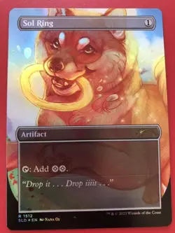 Ag-Mtg Foil Sun Ring Borderless Sol Ring SLD Brown English Version Used - Image 2