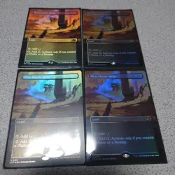 MTG Bleachbone Borders Overlay Foil Set of 4 Borderless NM - Image 1