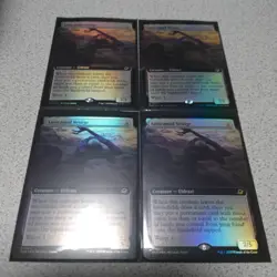 MTG EOE Anticausal Residency English Foil Set of 4 Extended Art NM - Image 1