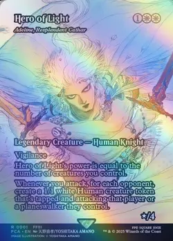 MTG White English Version Hero Of Light The Glorious Jihadist Edelin Foil Used - Image 1