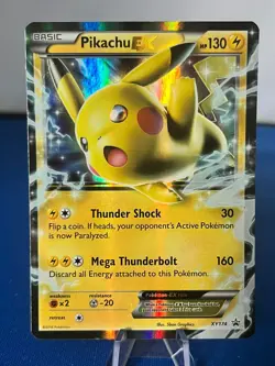 Pokemon TCG English Card XY Promo Pikachu EX XY174 Holo LP Black Star Promo - Image 1