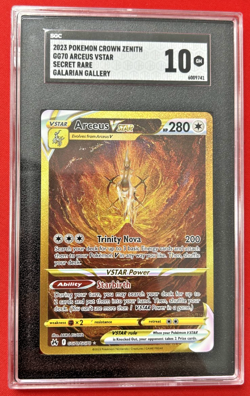 SGC 10 2023 Pokemon ARCEUS VSTAR Gold Secret #GG70 Crown Zenith Gallery GEM MINT - Image 1